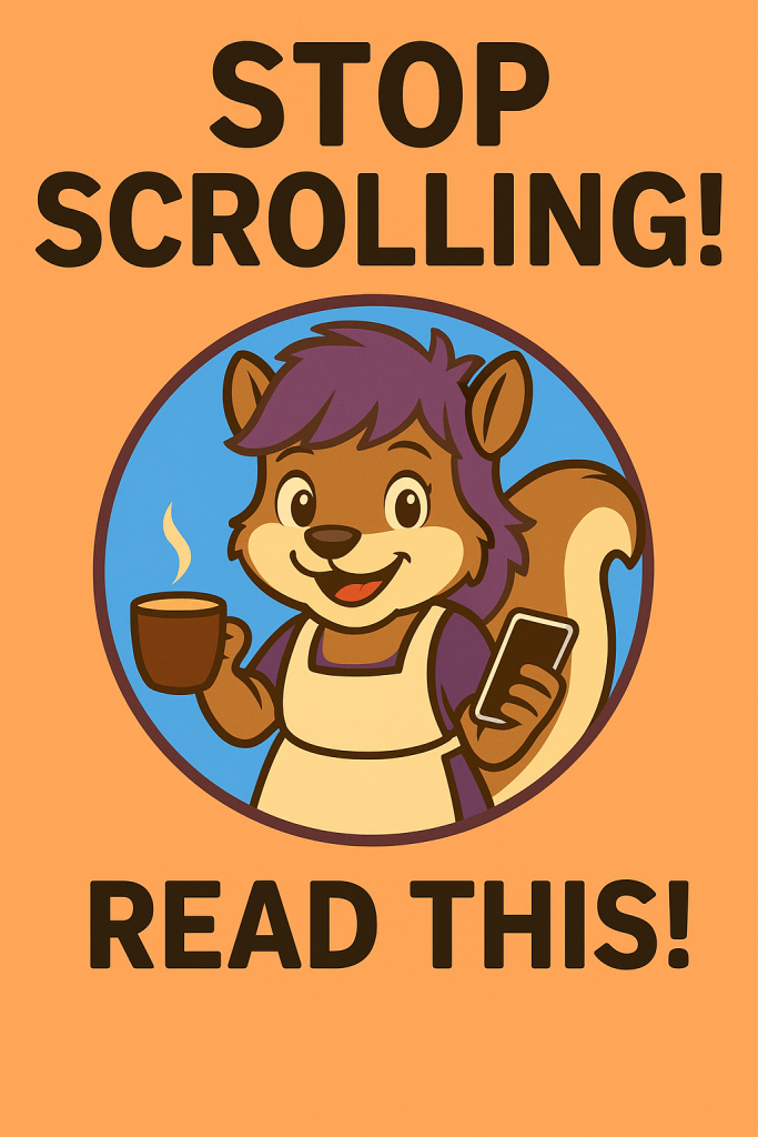 Stop scrolling and read this with mammy squirrel