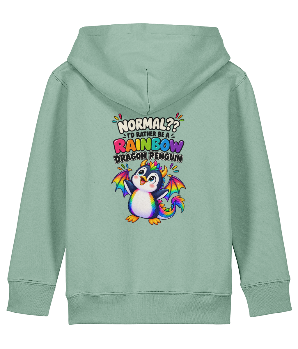 Normal?? I’d Rather Be a Rainbow Dragon Penguin Hoodie